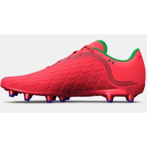 Under Armour Magnetico Pro 3 FG Women Soccer Cleats Sz 6 Red/Green 3027497-600 - Picture 4 of 6